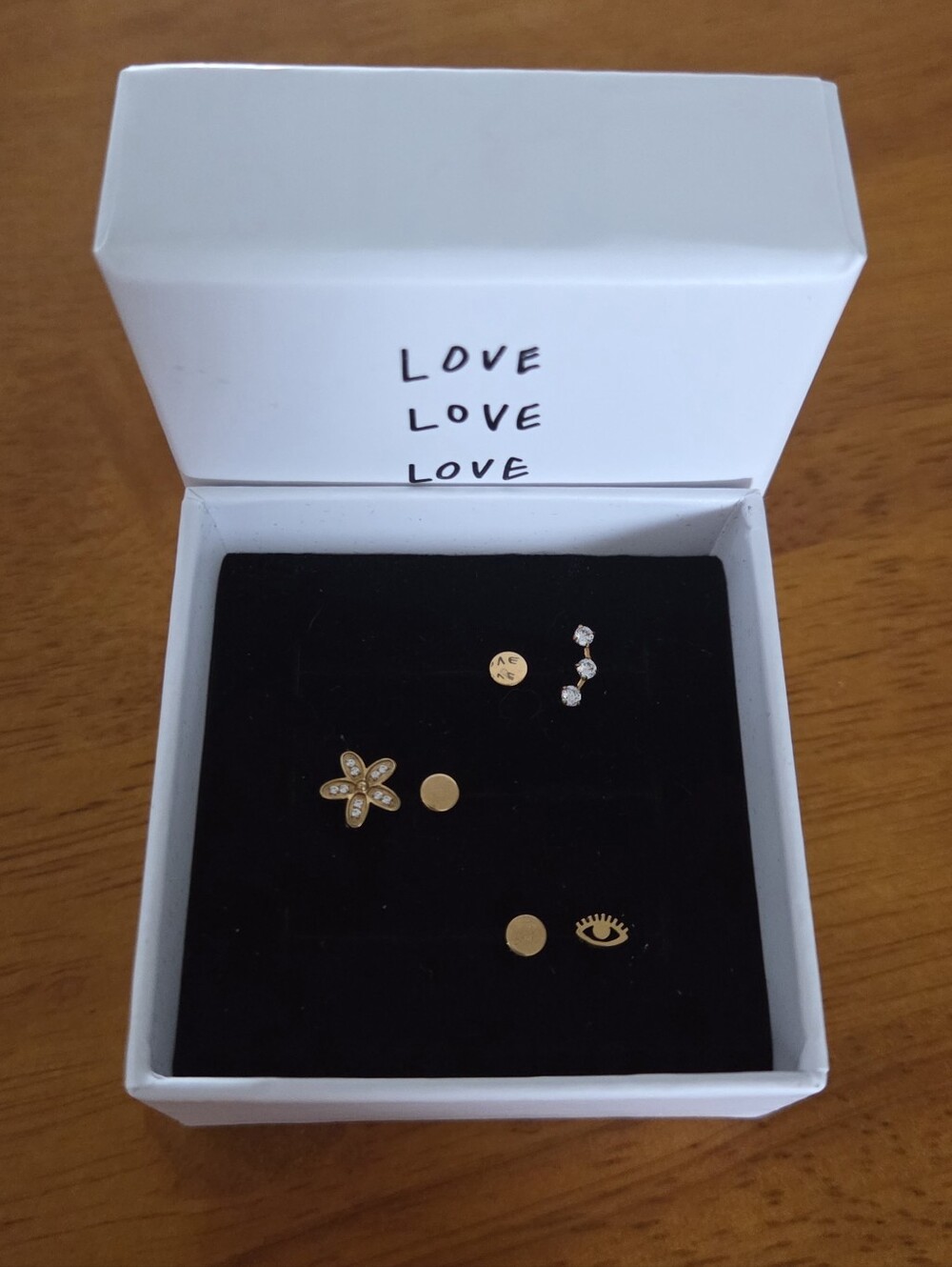 Gold Flatback Earrings